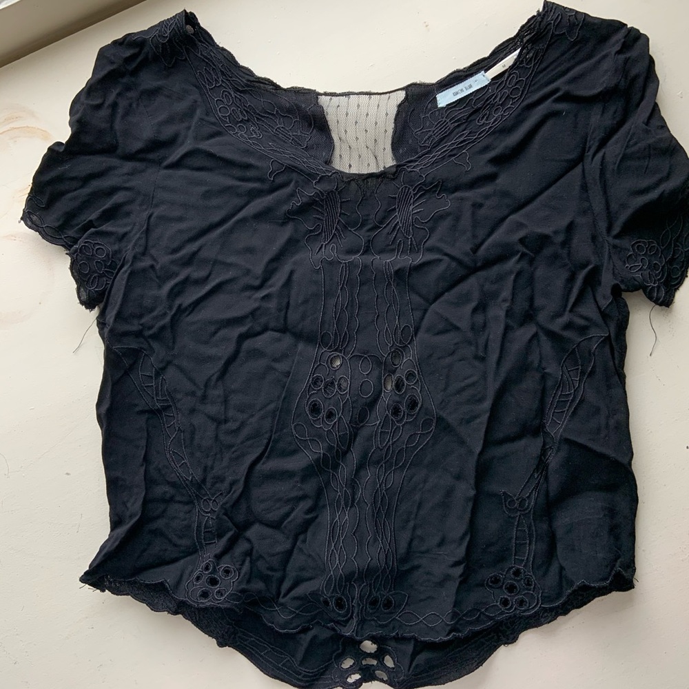 Urban outfitters black cutout blouse